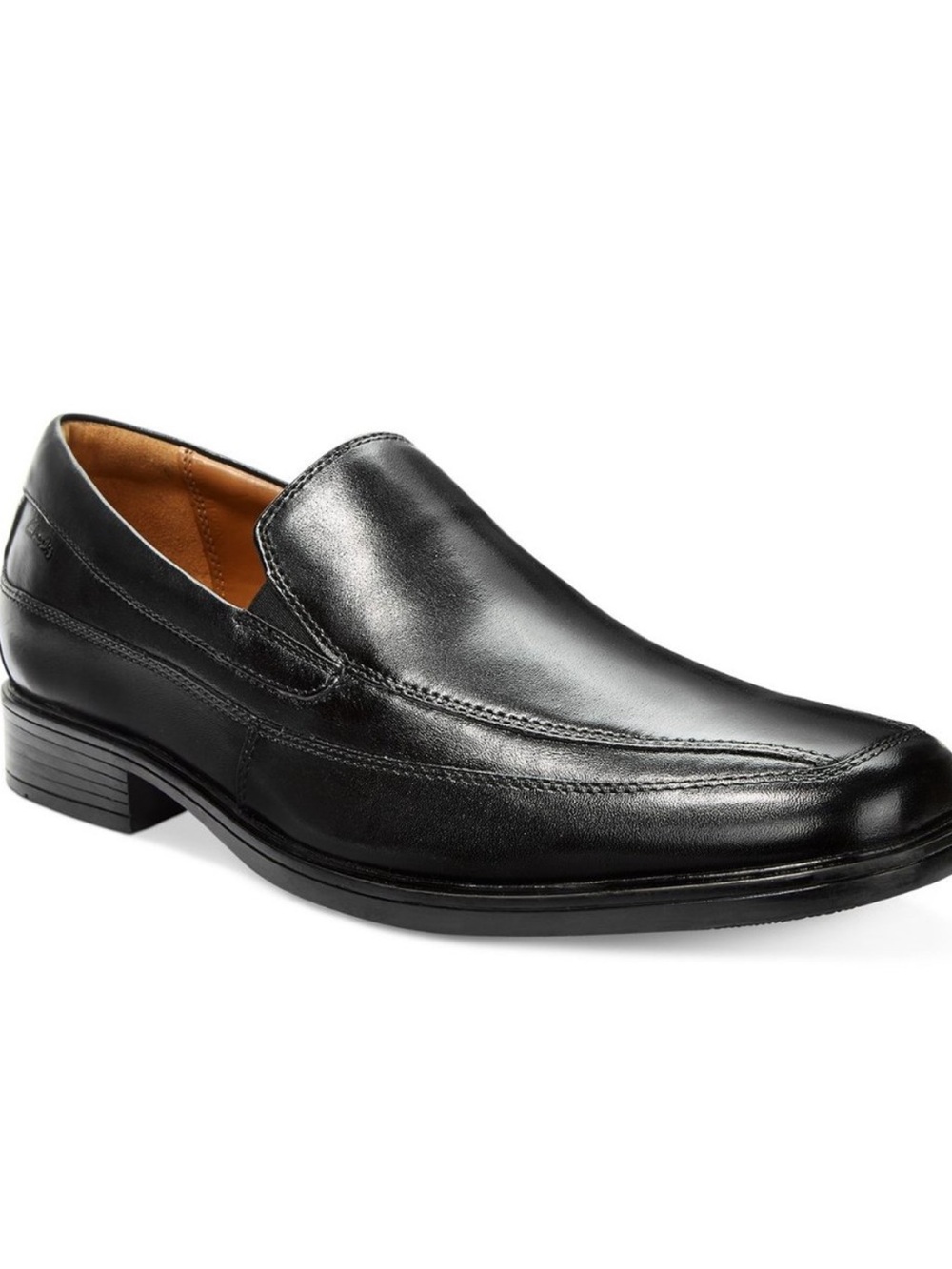 Clarks Men's Tilden Free Black Leather Loafer Dress Shoes Size 9.5 NWT